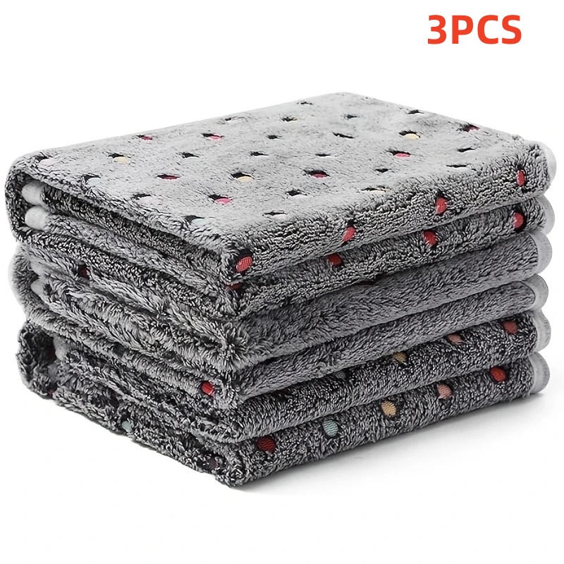 Pet Supplies Store - 3PCS Soft Fluffy Pet Blanket Cute