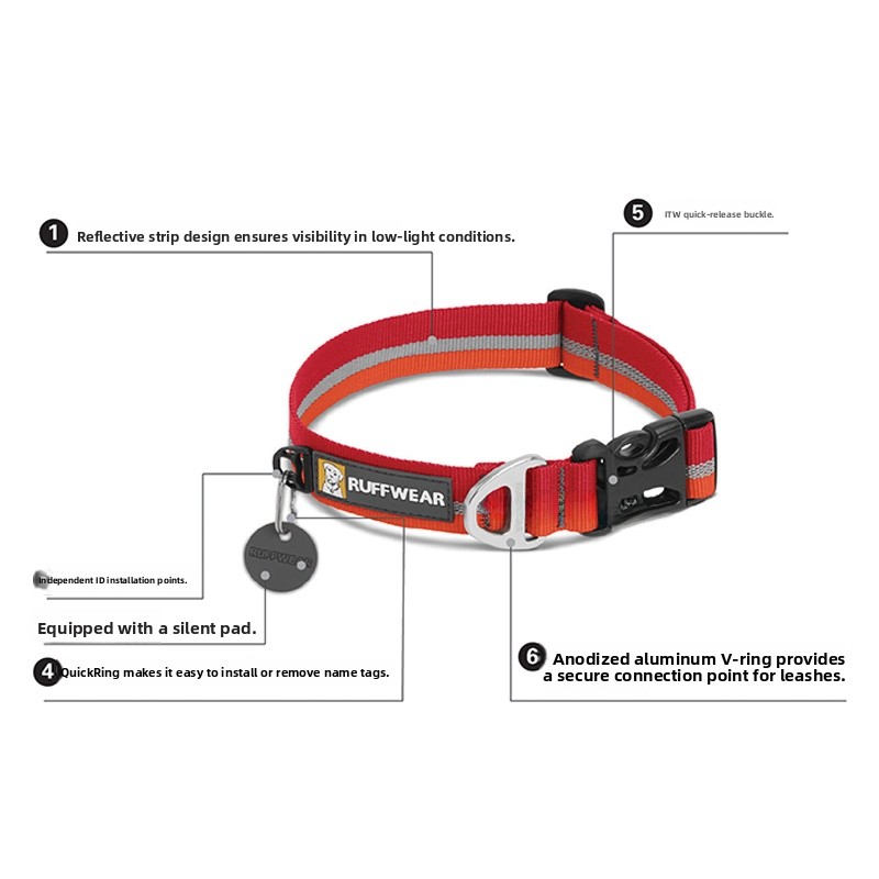 Ruffwear Reflective Dog Collar - Pet Supplies For Less ulasan dan harga
