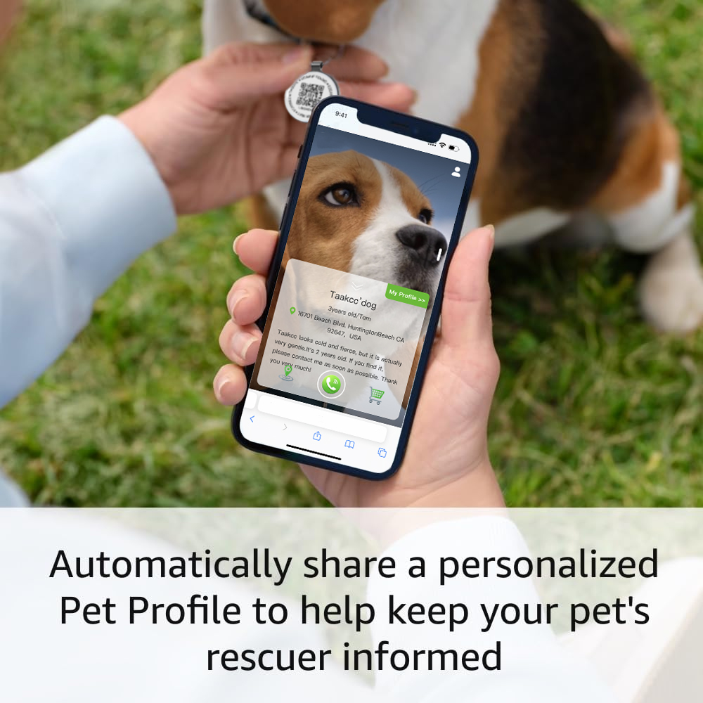 QR ID Pet Tag, Metal Dog Tag w - Pet Supplies Online ulasan dan harga