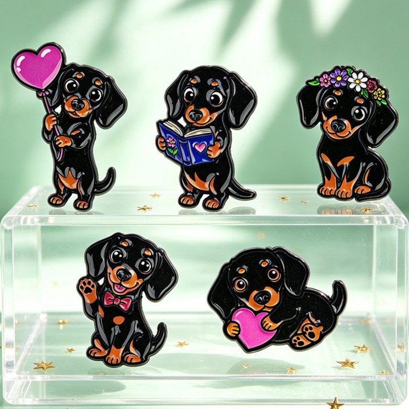 5pcs Cute Dachshund Enamel Pin - Pet Supplies Store ulasan dan harga