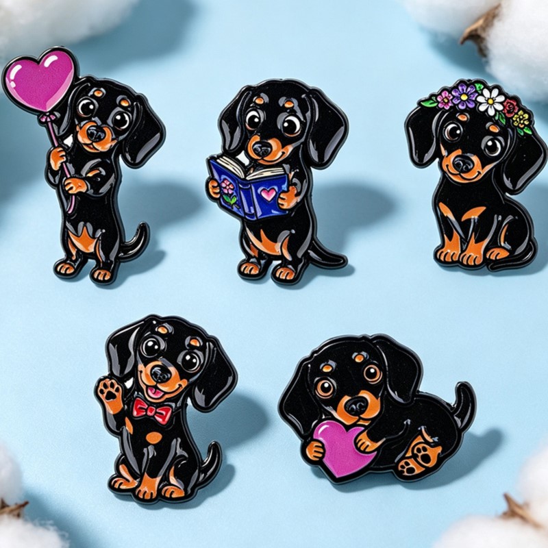 5pcs Cute Dachshund Enamel Pin - Pet Supplies Store ulasan dan harga