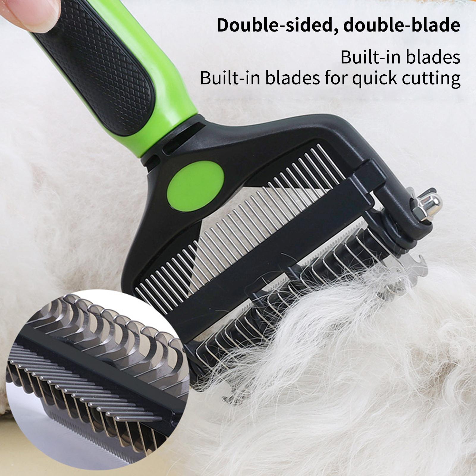 Dog Shedding Brush Double-side - Pet Supplies Vet ulasan dan harga