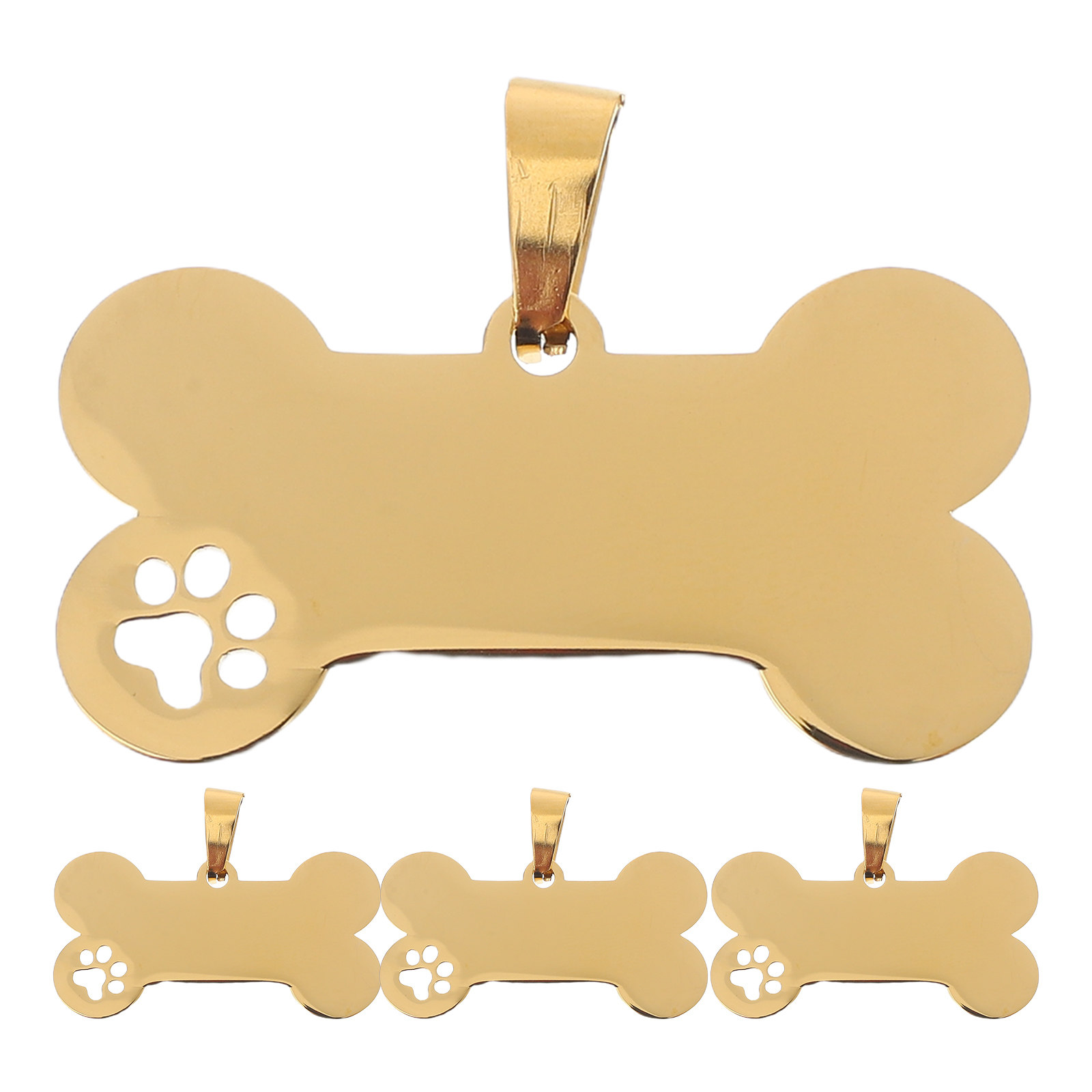 4Pcs Blank Dog Tags Stainless  - Pet Supplies Online ulasan dan harga